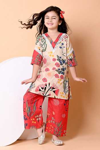 THE COTTON STAPLE Lex Floral Print Kurta Set 