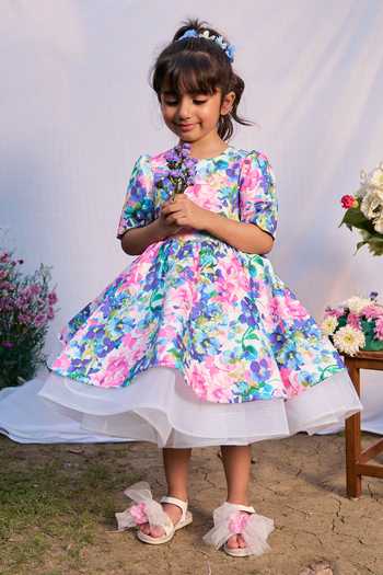 Pnk Isha Arora (Pink) Flowers In Bloom Birthday Dress 