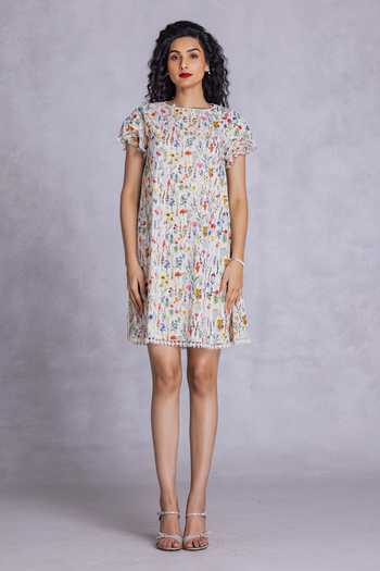 Payal Jain Sunflower Print Shift Dress 