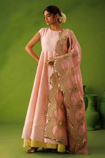 Kisakshi Jaipur Zari Embridered Dupatta & Kurta Set 