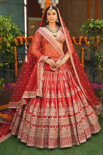 Amaltas Couture Dori Embroidered Bridal Lehenga Set 
