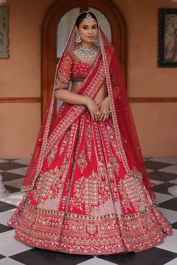 Amaltas Couture Sequin Embroidered Bridal Lehenga Set 