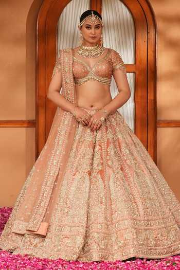 Amaltas Couture Zardozi Embroidered Bridal Lehenga Set 