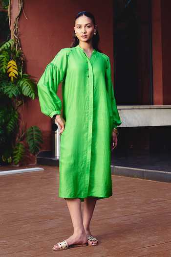 Kavya Singh Kundu Clover Mulberry Silk Dress 