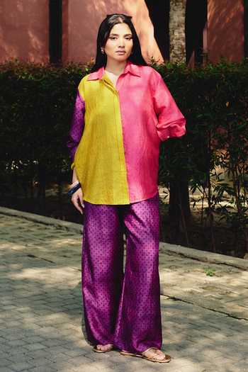 Kavya Singh Kundu Poppi Polka Print Shirt & Pant Set 