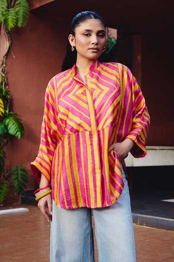 Kavya Singh Kundu Pop Block Print Shirt 