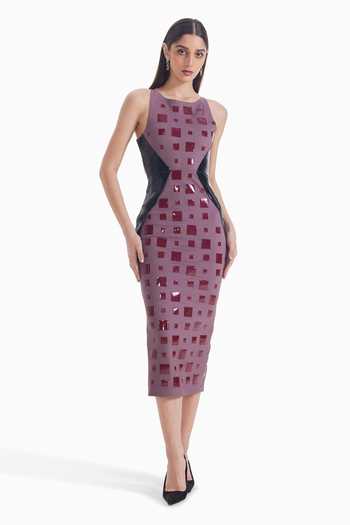 Sameer Madan Unravel Bliss Embroidered Midi Dress