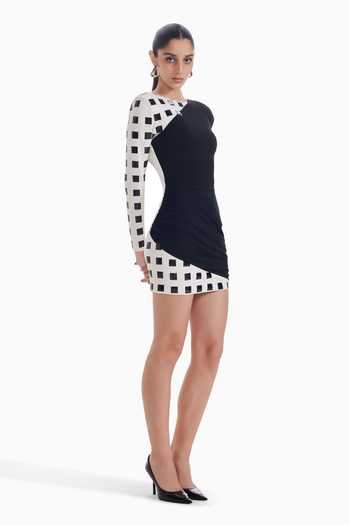 Sameer Madan Tabloid Angel One Shoulder Mini Dress