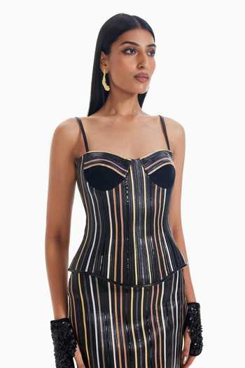 Sameer Madan Drama Protocol Striped Corset