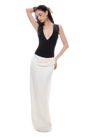 Sameer Madan Tamarindo Shell Bodycon Maxi Dress 
