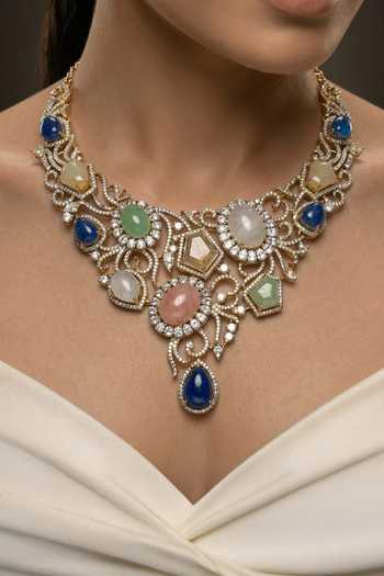 Joules by Radhika Chitrika Multistone Embellished Necklace Set