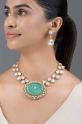 Joules by Radhika Laisha Carved Necklace Set