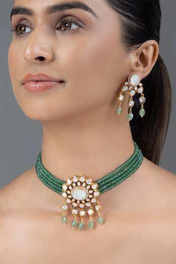 Joules by Radhika Tiyra Beaded Embellished Choker Set