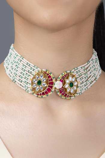 Joules by Radhika Live Pearl Embellished Choker