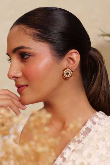 Prestones Kundan Embellished Earrings 