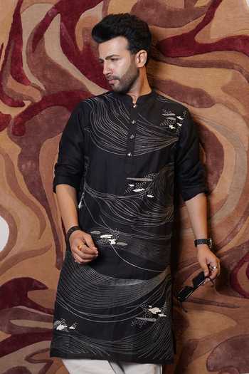 Heartistry by Anky The Midnight Current Linen Kurta 