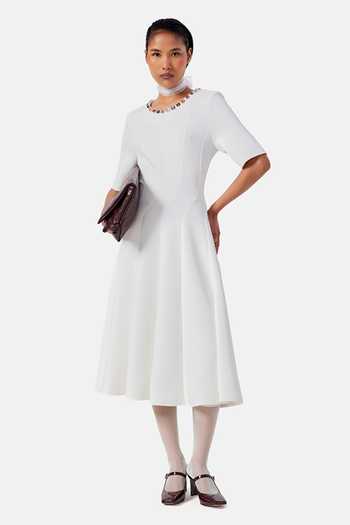 NOTEBOOK Lucia Neckline Embellished Dress 