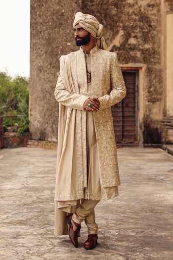 AMIT BEHKI Hand Embroidery Silk Stole 