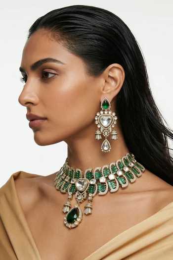 PRERTO Abeer Baguette & Moissanite Necklace Set