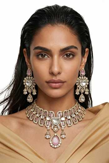 PRERTO Abeer Baguette & Moissanite Necklace Set