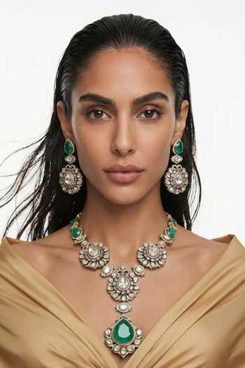 PRERTO Mahenee Long Moissanite Necklace Set