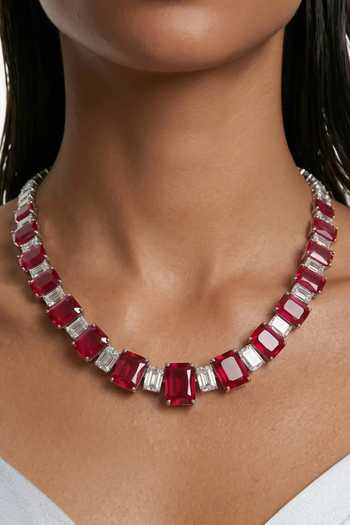 PRERTO Dima Zircon Statement Necklace Set