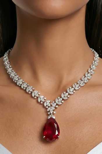 PRERTO Eman Zircon Compressed Necklace Set