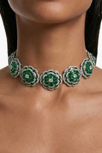 PRERTO Safa Blossoming Flowers Choker Set