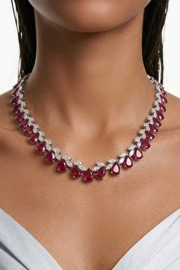 PRERTO Vaanya Drop Necklace Set 