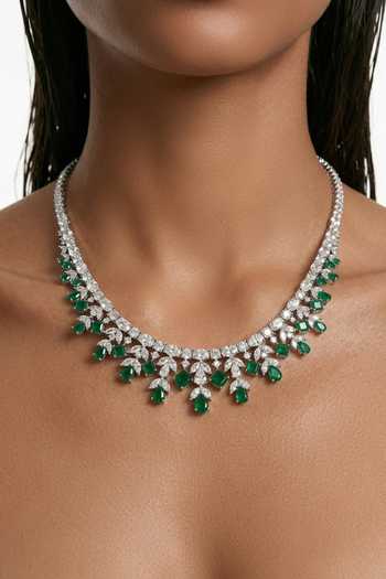 PRERTO Saanvi Drop Necklace Set 