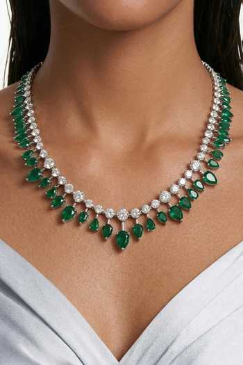 PRERTO Medha Zircon Studded Necklace Set 