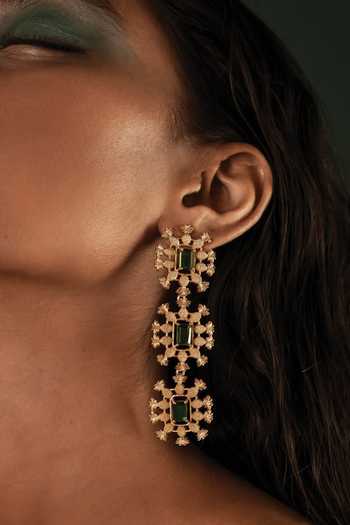Dhwani Bansal Jewellery Pina Stone Embellished Earrings