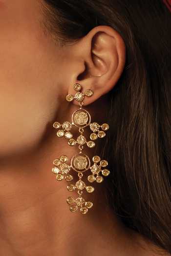 Dhwani Bansal Jewellery Inka Stone Embellished Earrings