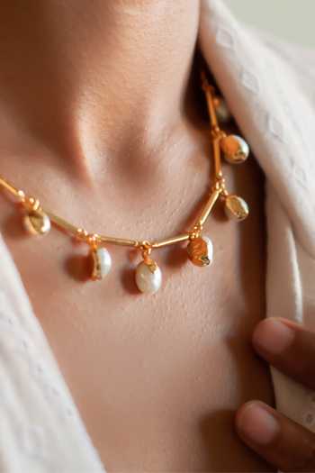 Dhwani Bansal Jewellery Asara Pearl Drop Necklace