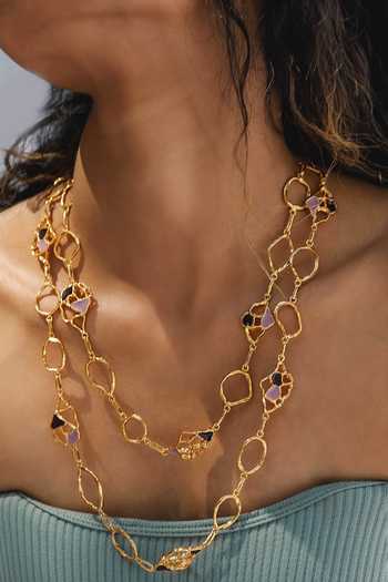 Dhwani Bansal Jewellery Miva Embellished Layered Necklace