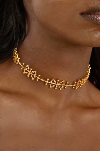 Dhwani Bansal Jewellery Auro Floral Motif Choker