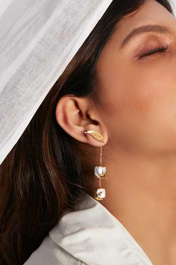 Dhwani Bansal Jewellery Lune Textured Ear Cuffs 