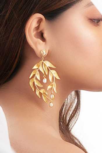 Dhwani Bansal Jewellery Sooki Leaf Branches Motif Earrings
