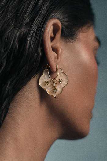 Dhwani Bansal Jewellery Mosaic Mother Of Pearl Embellished Earrings 