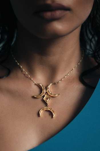 Dhwani Bansal Jewellery Noor Crescent Moon Motif Necklace