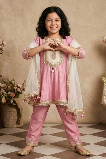 Byb Premium Floral Pearl Embroidered Anarkali & Pyjama Set 