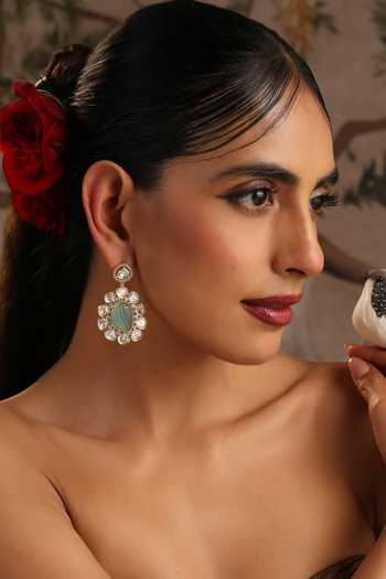 Swabhimann Mint Polki Dangler Earrings 