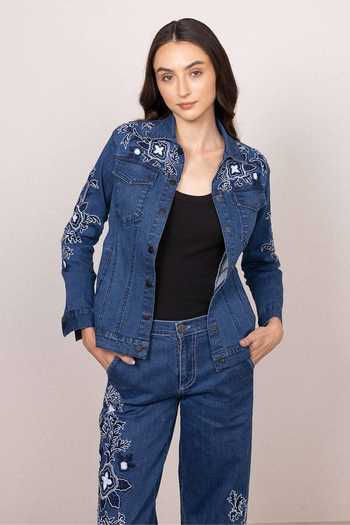 RANNA GILL Velin Panel Denim Jacket 