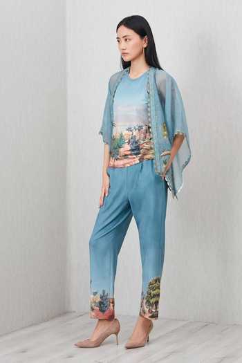 RANNA GILL Solmera Landscape Print Pant 
