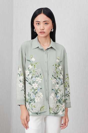 RANNA GILL Ashby Embroidered Shirt 
