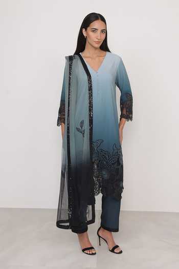 RANNA GILL Vina Floral Applique Tunic Set 