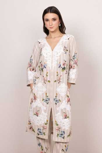 RANNA GILL Palmona Floral Print Tunic & Pant Set 
