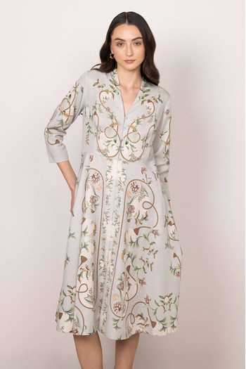 RANNA GILL Vesper Printed Midi Dress 