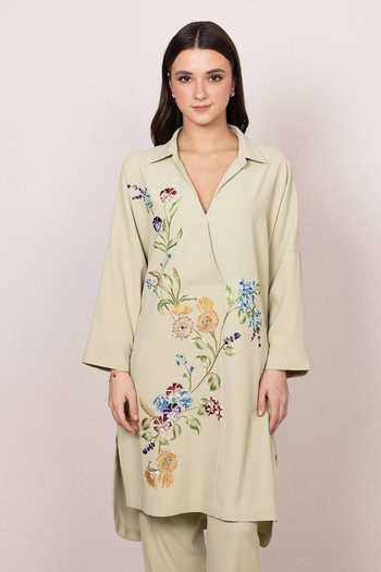 RANNA GILL Caspira Floral Embroidered Tunic 