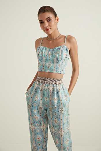 RANNA GILL Leah Printed Bustier Top 